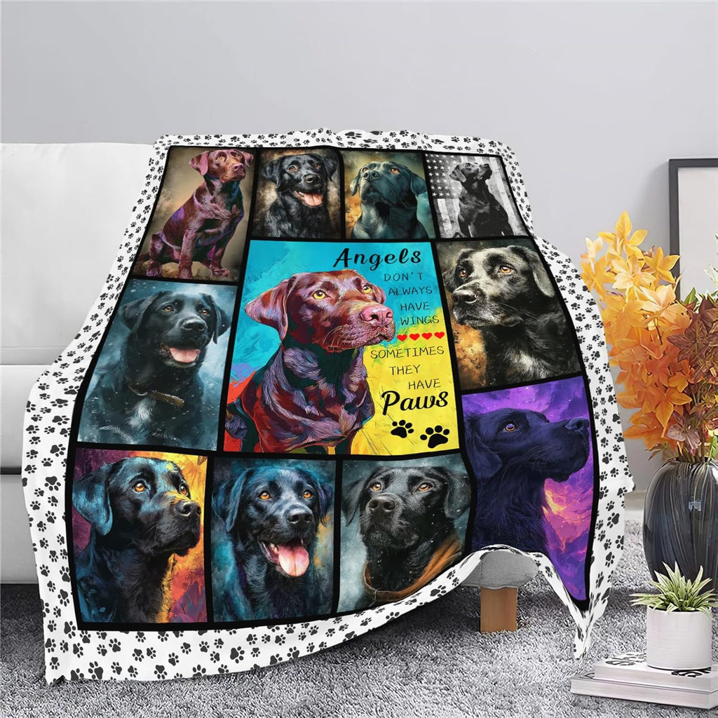Labrador Throw Blanket Labrador Puppy Stuff Gifts for Dog Lover Kids Girls Boys Adults Women Men Soft Cozy Warm Plush Fluffy Fuzzy Fleece Blanket 50''X60''