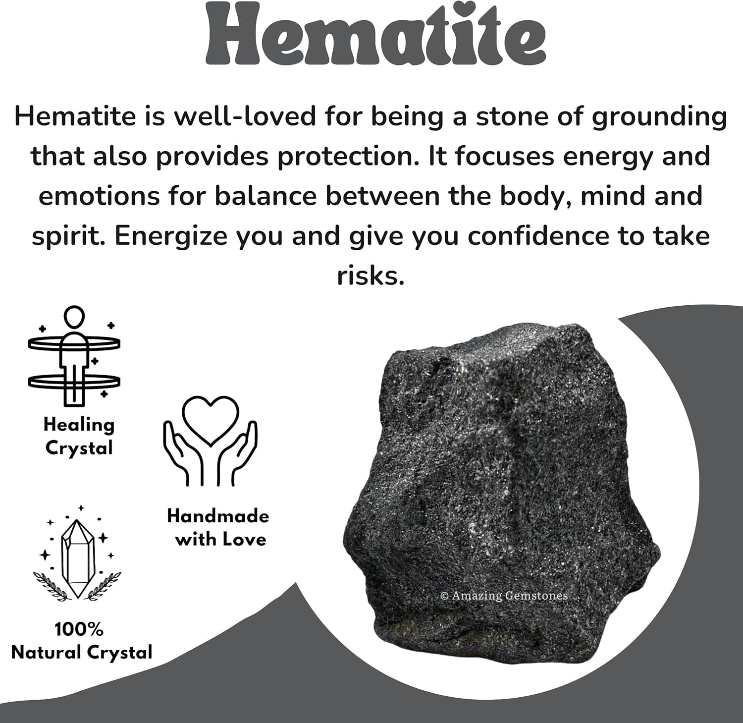 Amazing Gemstone Hematite Raw Crystals and Healing Stones, Natural Rocks for Tumbling and DIY Raw Stones and Crystals (1 LB)