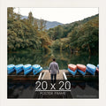 wallsthatspeak 20x20 White Picture Frame for Puzzles Posters Photos or Artwork