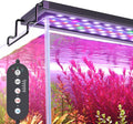 SEAOURA LED Aquarium Light for 12-18in Freshwater Tank, Full Spectrum Aquarium Light for Plant Growth, 6H/8H/12H Timer, WRB 3 Channel Customizable, 10 Brightness & 11 Colors, Adjustable Bracket - 12W