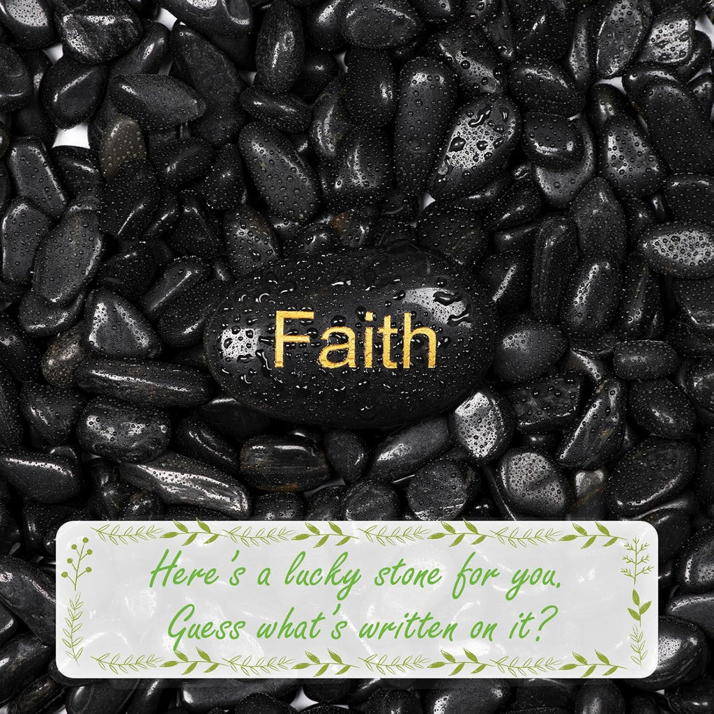 20lbs Black Natural River Rocks, High-Polished Pebbles for Plants Garden, 0.3-0.8 inch Decorative Stones, Ideal for Fish Tank, Vases, Home Decor and Garden Landscaping,Black