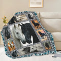 Horse Throw Blanket Horse Stuff Gifts for Kids Girls Boys Adults Women Men Soft Cozy Warm Plush Fluffy Fuzzy Fleece Blanket Decor 50''X60''