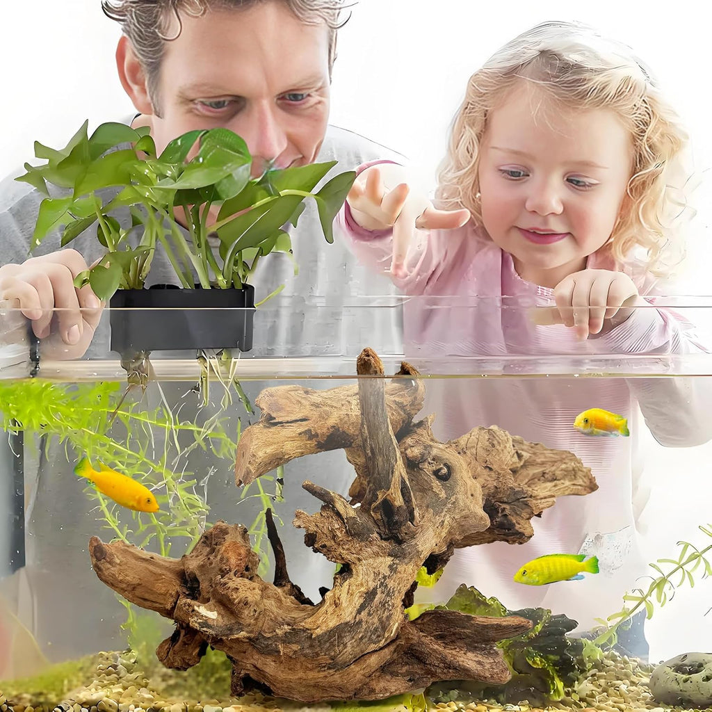 kathson Large Natural Aquarium Driftwood Reptiles Branches Terrarium Ornament Sinkable Wood Decor Trunk Fish Tank Log Habitat Decoration (13"-17")