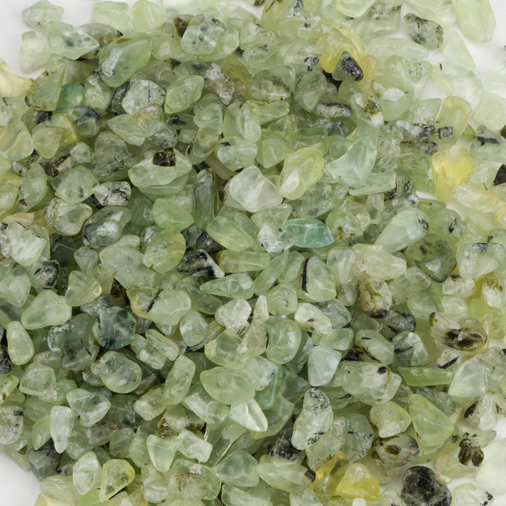 Cherry Tree Collection 1/2 Pound Polished Tumbled Gemstone Chips, Pebbles, Crystal Chips Bulk for Jewelry Making, Healing, Plants, Succulents, Aquariums, Decoration, Chakra (Prehnite)