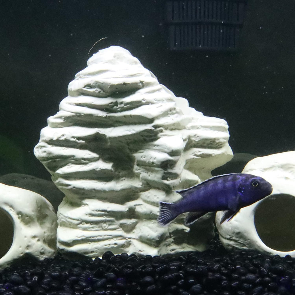 ALEGI Aquarium Decoration Rock Caves, Betta Fish Tank Accessories Hideout, Cichlid Stackable Cave Hiding (Large)