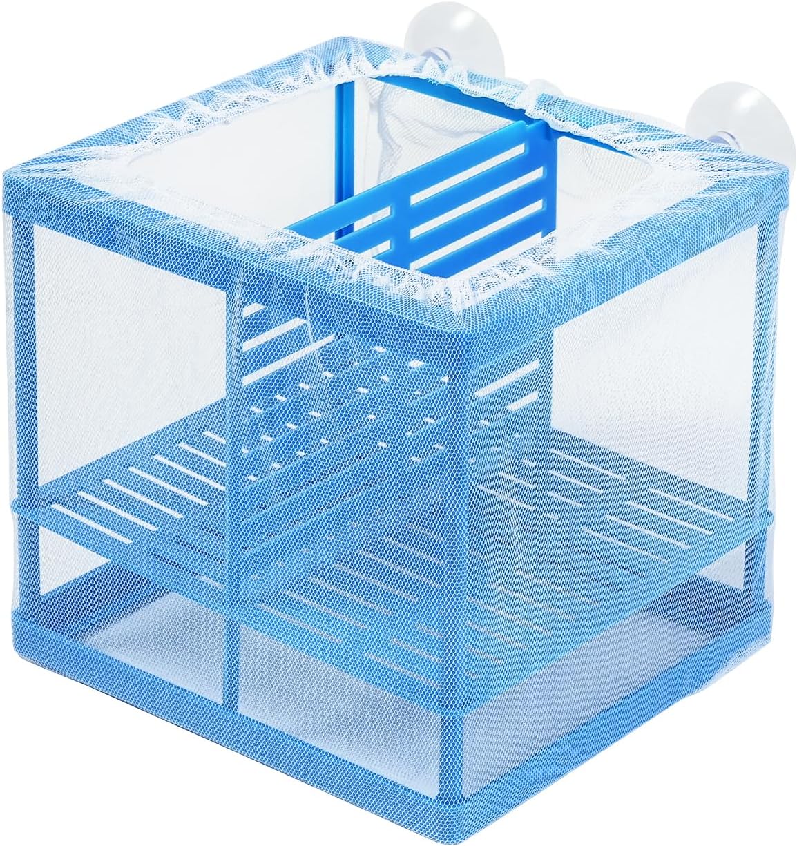 AQUANEAT Fish Tank Breeder Small Mesh Net Fry Saver Aquarium Spawn Hatchery Isolation with Suction Cups Hatchery Incubator for Shrimp Betta