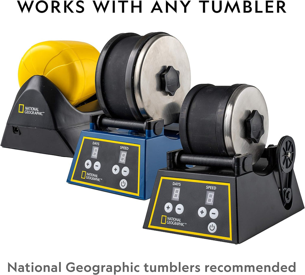 NATIONAL GEOGRAPHIC Rock Tumbling Media – GemFoam Reusable Rock Polisher Foam, Use After Rock Tumbling Grit Cycles, Adds Shine to Tumbled Rocks and Minerals, Rock Tumbling Supplies