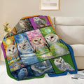 White Owl Throw Blanket White Owl Stuff Gifts for Kids Girls Boys Adults Women Men Soft Cozy Warm Plush Fluffy Fuzzy Fleece Blanket Decor 50''X60''