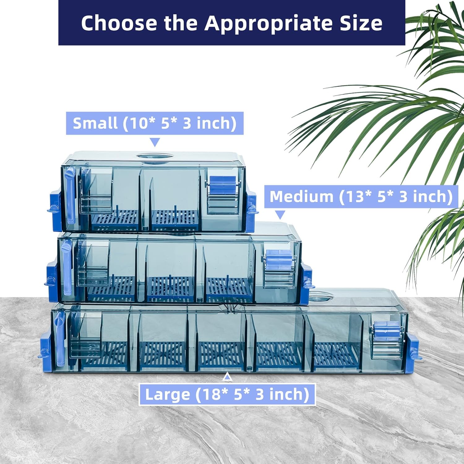 Multi-Stage Hang-On-Back Aquarium Filter for 20-50 Gallon Fish Tanks Waterfall Oxygenation & Ultra-Quiet HOB Filter System with Splash Guard & Dual Mounting(13 Inch)