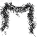 RECUTMS Black Garland Artificial Hanging Plants 2Pcs 5.6Ft Black Fake Garland Plant Greenery Faux Ferns Leaves Ivy Wreath for Halloween Thanksgiving Party Outdoor Indoor Garden Decor(Black White)
