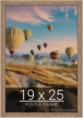 wallsthatspeak 19x25 Brown Barnwood Picture Frame for Puzzles Posters Photos or Artwork