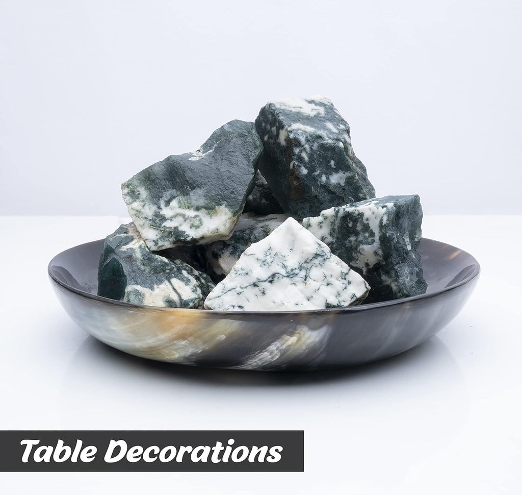 Crocon Tree agate Rough Bulk Natural Stone Raw Gemstone Tumbling Cabbing Polishing Gem Mining Energy Generator Chakra Balancing Reiki Healing Good Luck Home Office Decor Weight :-1Lb Approx