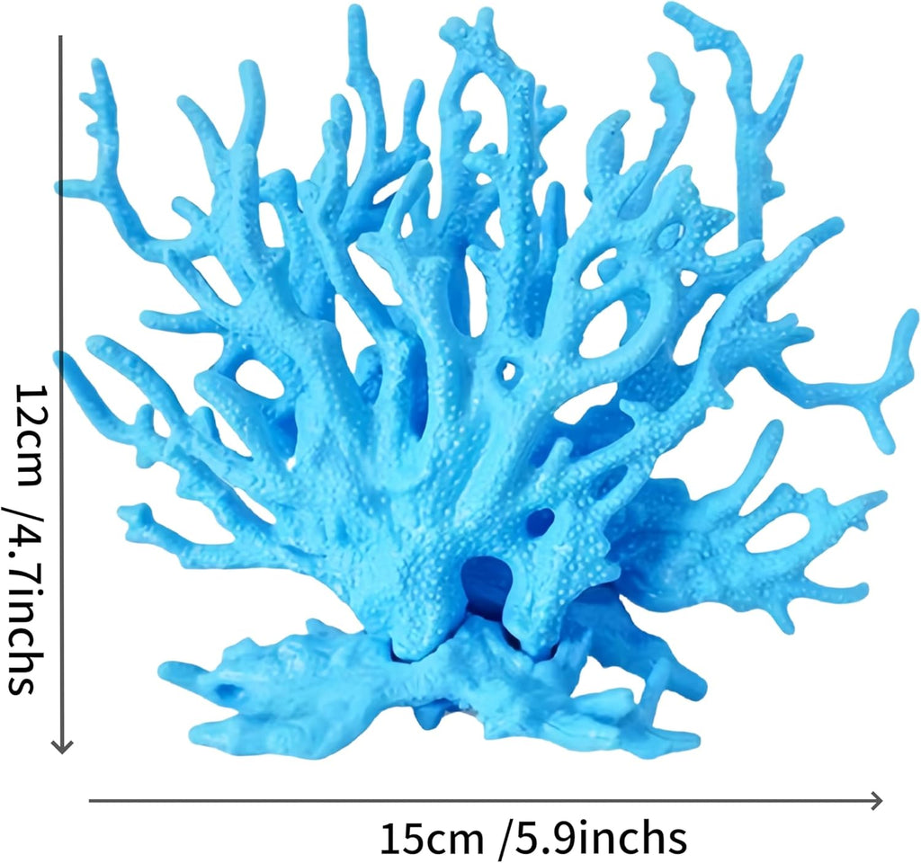 Fish Tank Decorations,Aquarium Corals Decoration, Aquarium Ornaments, Fish Tank Coral, Aquarium Corals Decoration, Fish Decorations for Aquarium (Blue, Medium)
