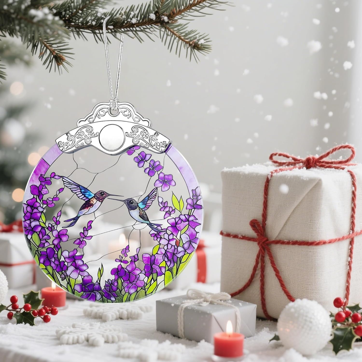 Hummingbird Christmas Ornaments, Christmas Tree Decorations, Keepsake Ornaments, Holiday Decor, Holiday & Xmas Gift, Hummingbird Gifts, Gifts for Birds Lovers, Women, Friends ﻿