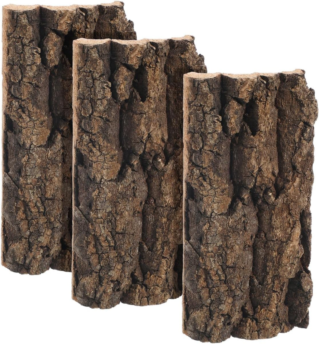 3 Pcs Cork Terrarium Background Reptile Bark Backdrop Bearded Dragon Tank Wall Habitat Decor for Gecko Lizard Tortoise Frog