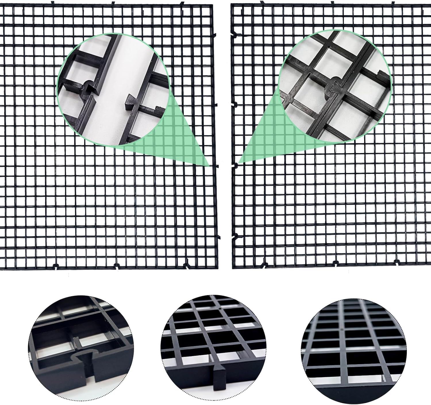 8 Pieces Fish Tank Divider with Sucker Clips 30x30cm/11.8x11.8“ Aquarium Filter Bottom Divider Partition Separator