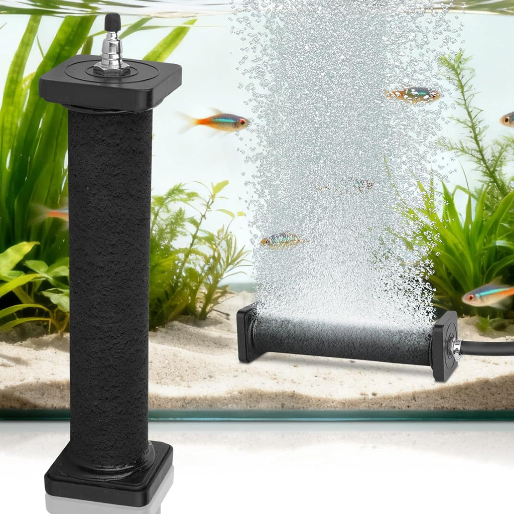AquaMiracle New Innovative Rubber Air Stone for Large Aquarium, 8”x1.52” Fish Tank Air Stone 1-Pack, Air Bubbler Oxygen Air Diffuser for Pond Aerator