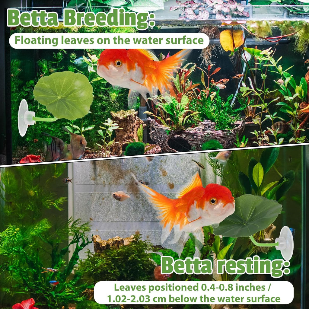 5 PCS Betta Leaf Hammock with Suction Cup and Clear Fish Tunnel, Plastic Adjustable Betta Bed Aquarium Hideout Resting Spot Small Toys Fish Tank Decorations Accessories