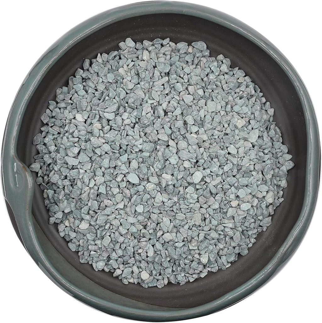 2 LBS Blue Pea Gravel, Natural Succulent and Cactus Gravel Pebbles, Pebbles for Indoor Plants, Natural Gardens Mulching, for Houseplants, for Aquarium Gravel, to Maintain Soil Aeration(4-6mm)