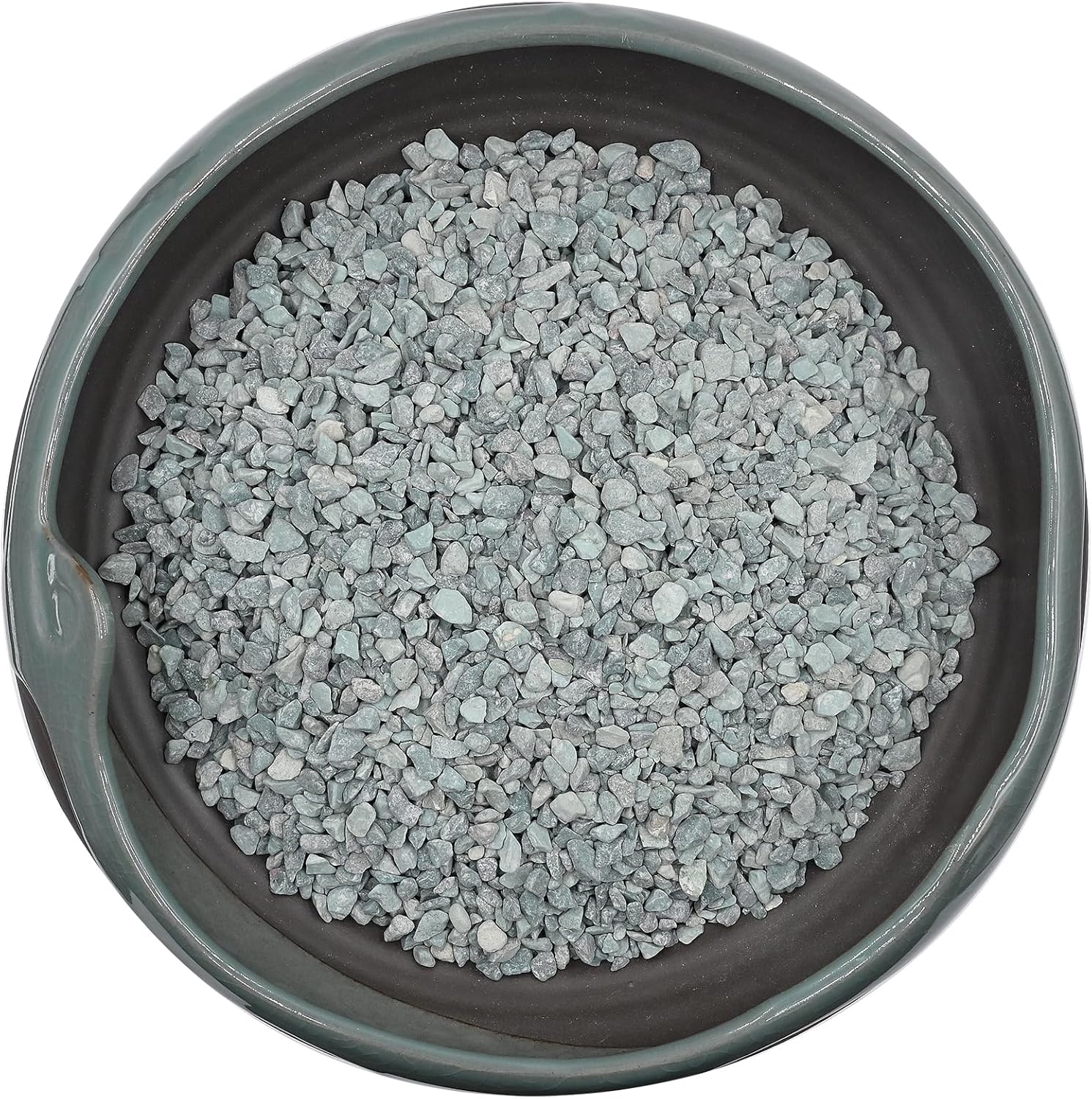 2 LBS Blue Pea Gravel, Natural Succulent and Cactus Gravel Pebbles, Pebbles for Indoor Plants, Natural Gardens Mulching, for Houseplants, for Aquarium Gravel, to Maintain Soil Aeration(4-6mm)