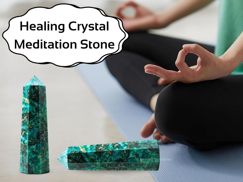 Amazing Gemstone Chrome Diopside Crystal Towers - Natural Healing Crystal Point Obelisk for Reiki Healing and Crystal Grid (2 Inch to 3 Inch)