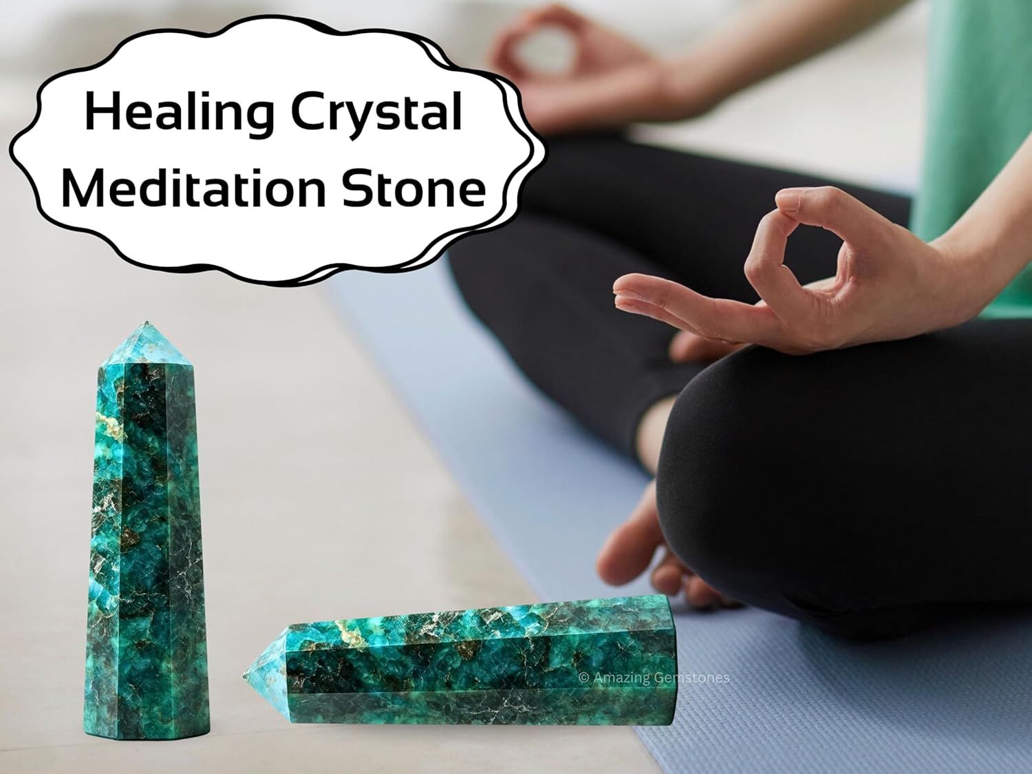 Amazing Gemstone Chrome Diopside Crystal Towers - Natural Healing Crystal Point Obelisk for Reiki Healing and Crystal Grid (2 Inch to 3 Inch)