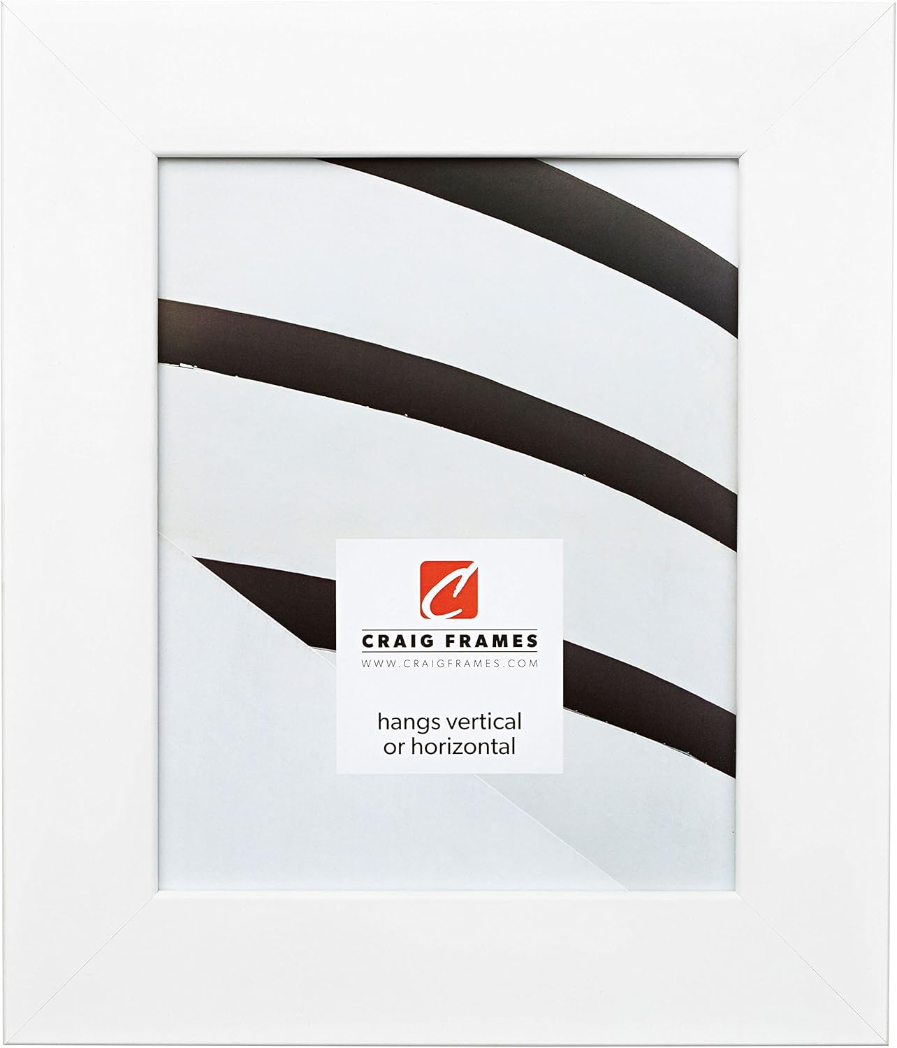 Craig Frames 74267 18 by 36-Inch Picture Frame, Smooth Wrap Finish, 2-Inch Wide, White Satin
