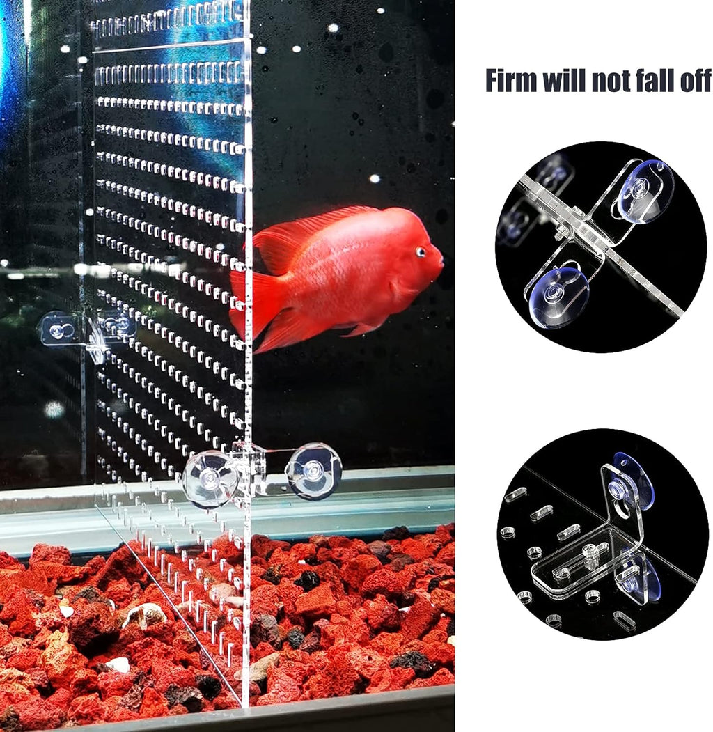 Aquarium Divider Clear 15/20 Gallon Fish Tank Divider with Suction Cups Accessories