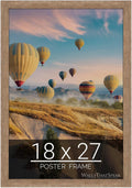 wallsthatspeak 18x27 Brown Barnwood Picture Frame for Puzzles Posters Photos or Artwork