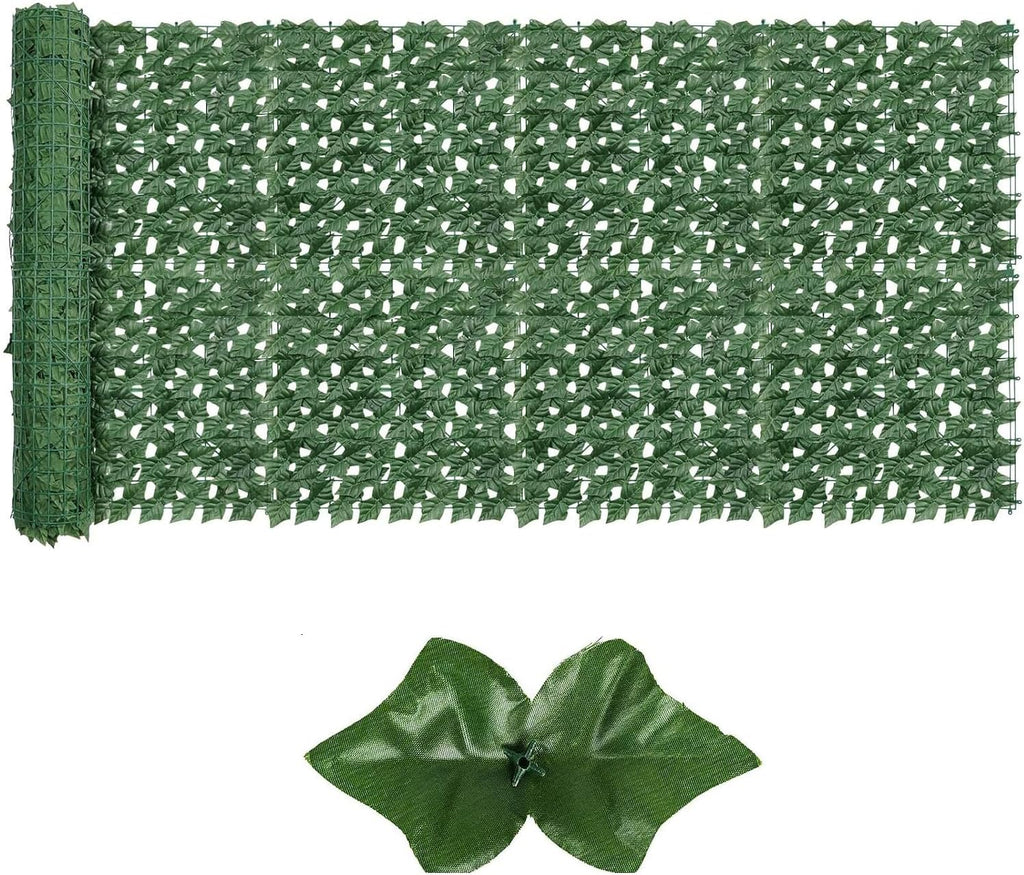Artificial Ivy Privacy Fence Screen,40" X 40" UV-Anti Fake Leaves Plant Vine,Privacy Hedges Wall for Indoor Outdoor Garden Backyard Decor