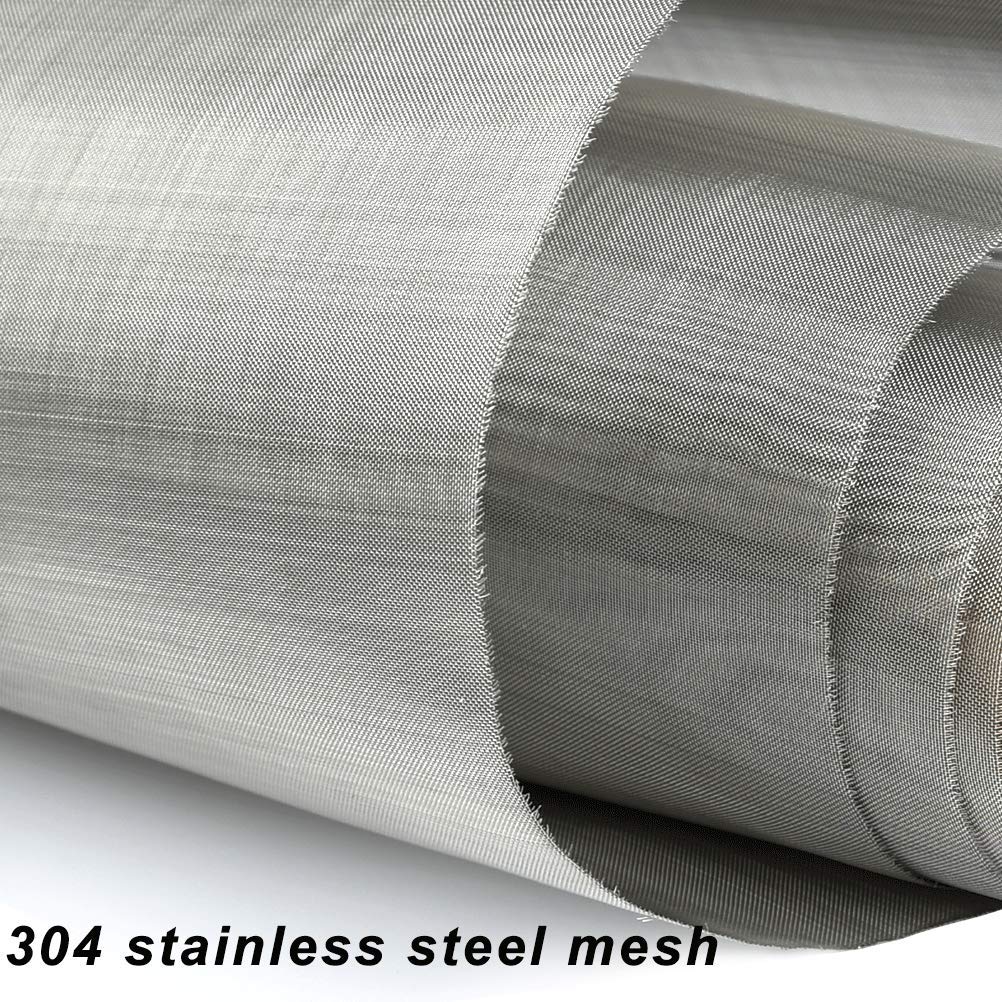 TIMESETL 304 Stainless Steel Woven Wire 80 Mesh - 12"X 40" Filter Screen Sheet Filtration Cloth