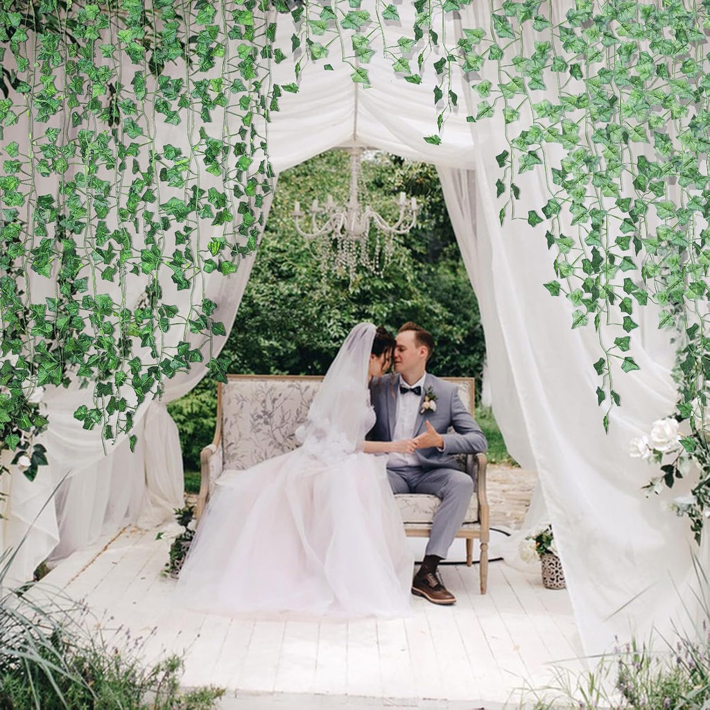 36 Pack 252 Feet Vines,Ivy,Ivy Garland,Fake Ivy,Fake Leaves,Ivy Vines,Artificial Vines,Green Vines,Leaves Room Decor,Vines for Bedroom,Wall Decor,Wedding Party