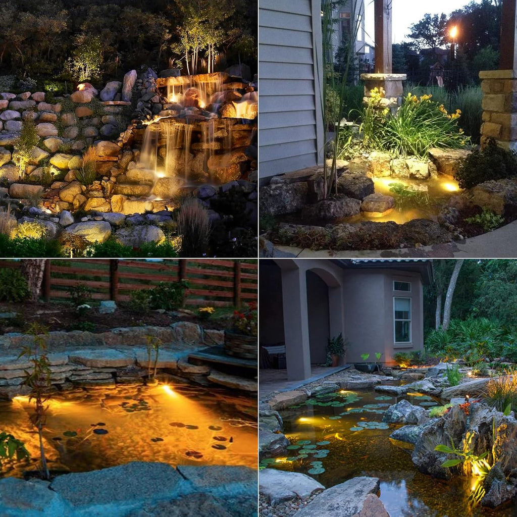 Malibu Submersible LED Pond Light Low Voltage Landscape Lighting Underwater Flood Light Outdoor Landscape Water Garden Lights for Swimming Pool, Fountain, Pond, Rockery 8401-3501-01, Black