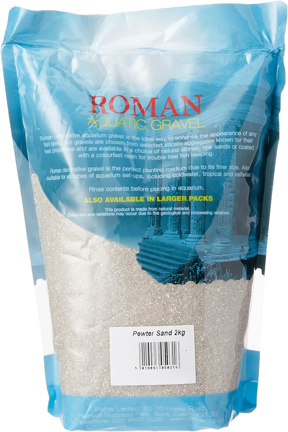 Roman Gravel Aquatic Roman Gravel 2 Kg Pewter Sand
