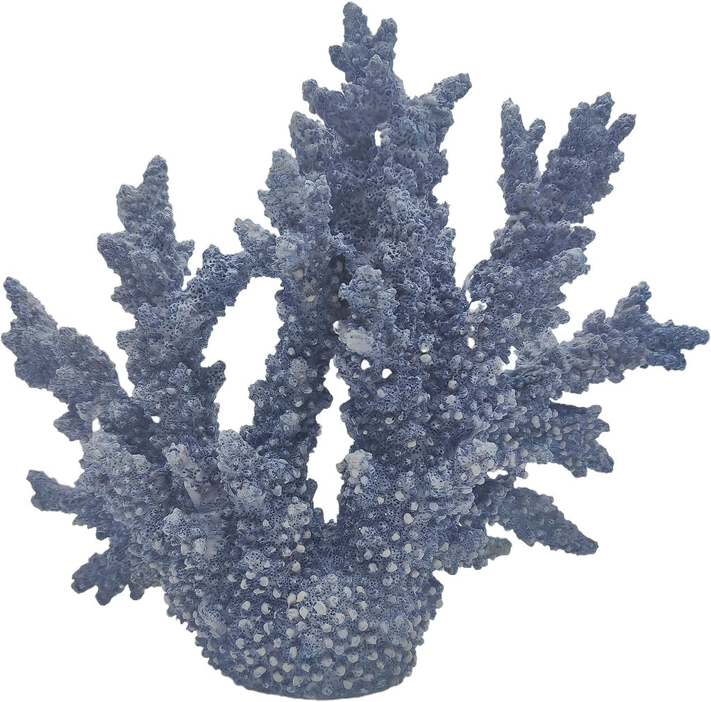 Coral Reef Decor Home Statue,Coastal Beach Nautical Decor,Aquarium、Desk、Bathroom、Room、Shelf Statue,Ocean Themed Gifts (X-Light Blue)