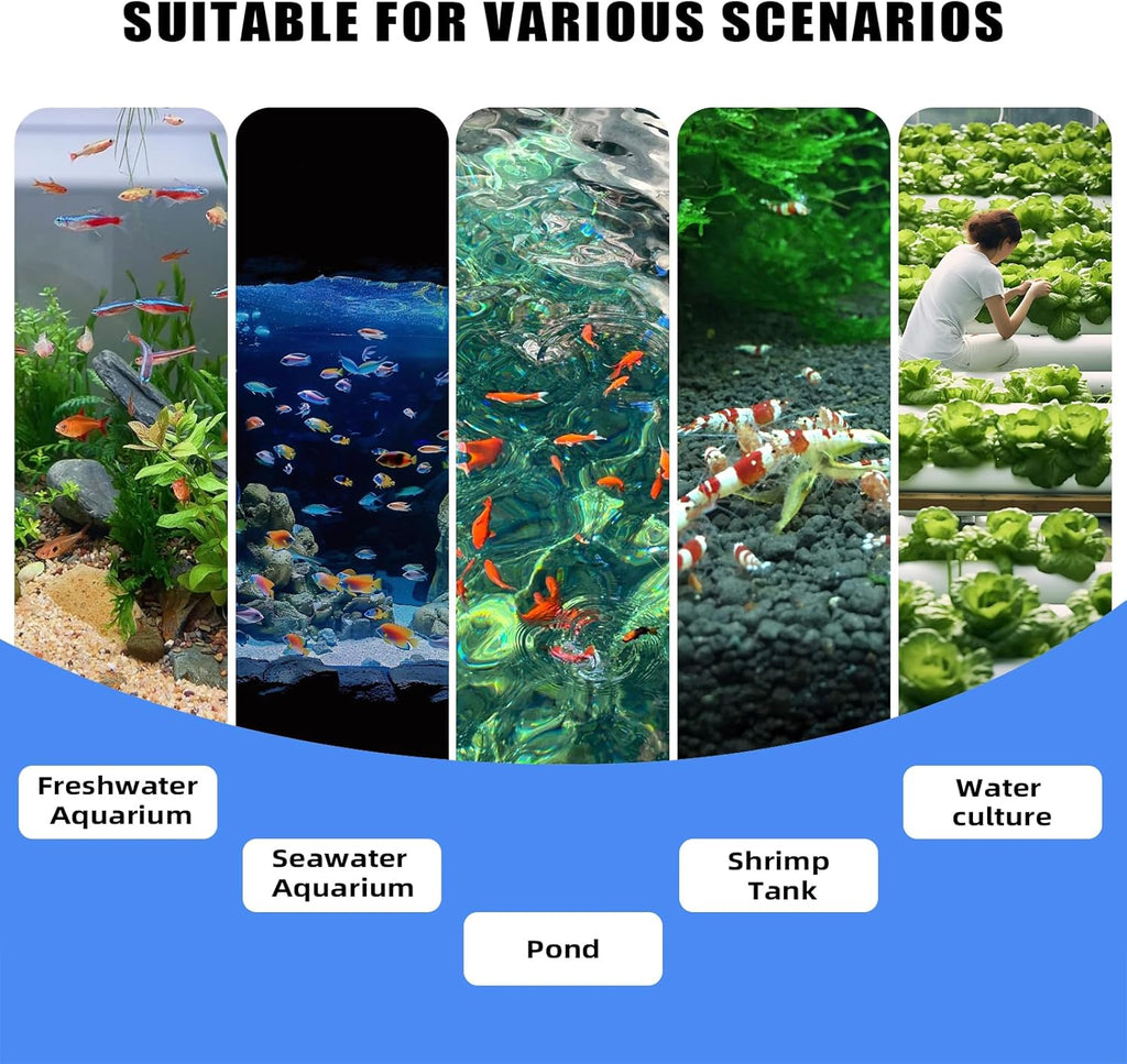 Aquarium Bubbler Fish Tank Bubble Wall with Ultra Fine Bubbles, Self-Sinking Air Stone Strip, Quiet High Oxygen Diffuser Decorations for Freshwater & Saltwater Aquariums（5.9inch）