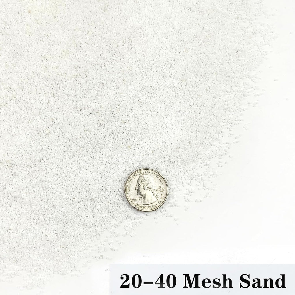Aquarium Sand, 20lbs White Fish Tank Sand, Aquarium Gravel Substrate for Aquascaping, Vivariums, Terrariums, Plants and Crafts