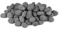 Skyflame 1/2-1 Inch Natural Tumbled Stones, Round Lava Rock Pebbles for Indoor Outdoor Gas Fire Pit | Fireplaces | Garden Landscaping Decoration | Cultivation of Potted Plants | 15 Pounds