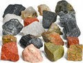 Crocon 1LB Exclusive Assorted Rough Bulk Natural Stone Raw Gemstone Tumbling Cabbing Polishing Gem Mining Chakra Balancing Reiki Healing Good Luck Gift Home Office Decor
