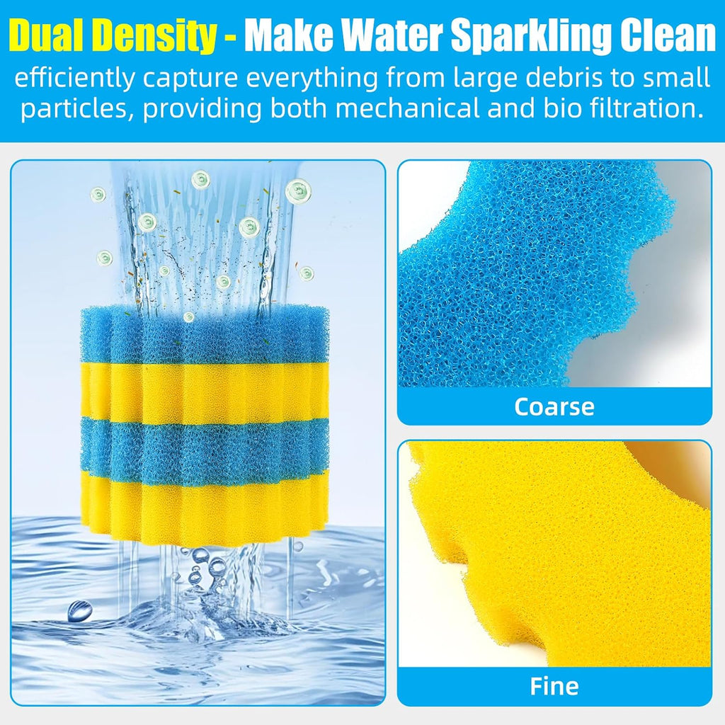AQUANEAT Replacement Sponge Filter Media Pad Compatible With VIVOHOME/VEVOR/VIVOGROW 1580/1840 GPH or SUNSUN CPF-2500/3500 Pressure Pond Filter for Koi Fish