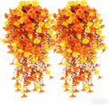 AirSun Artificial Morning Glory Flower Vines, 2pcs 60inch Hanging Plants Silk Garland Fake Green Plant Home Garden Wall Fence Indoor Outdoor Wedding Birthday Decor