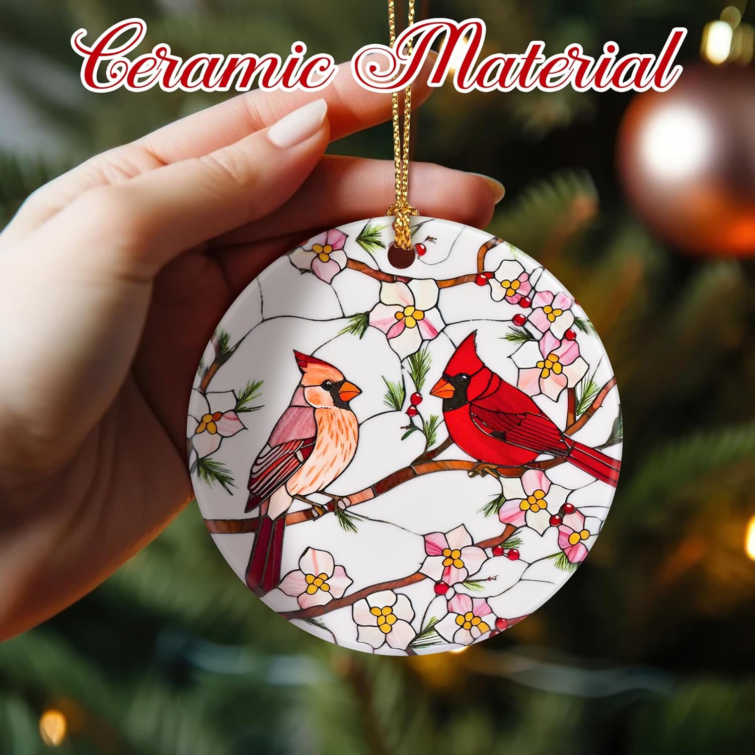 Christmas Ornaments, Cardinal Ornament, Christmas Tree Ornaments, Xmas Decorations, Holiday Decorations, Gifts for Bird Lovers, Cardinal Gift, Holiday Party Gifts, and Xmas Gift Ideas