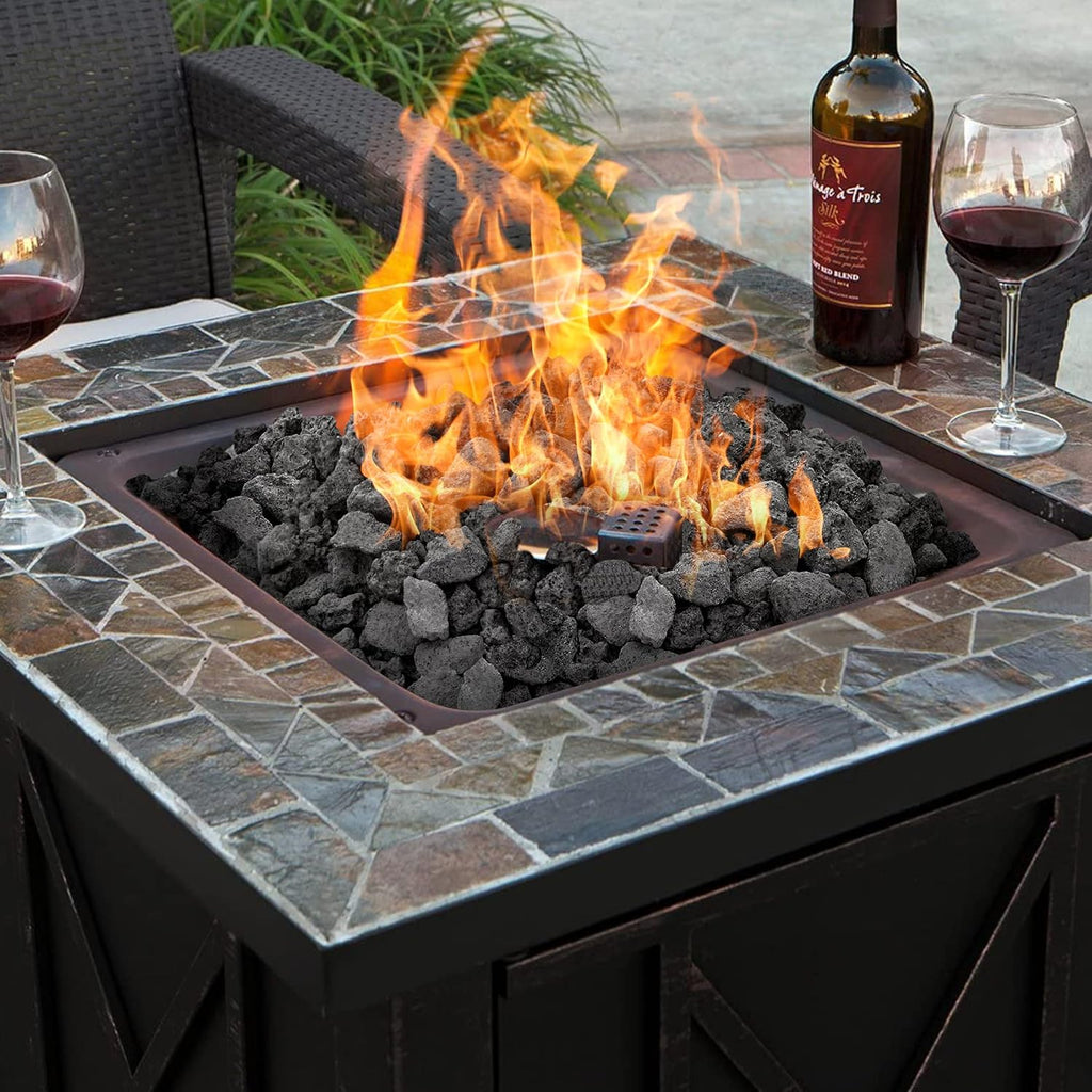 Onlyfire Black Lava Rock 10 Pounds Volcanic Lava Stones for Indoor Outdoor Fire Pits Fireplaces Gas Grill and Landscaping, 0.8-1.2 Inch