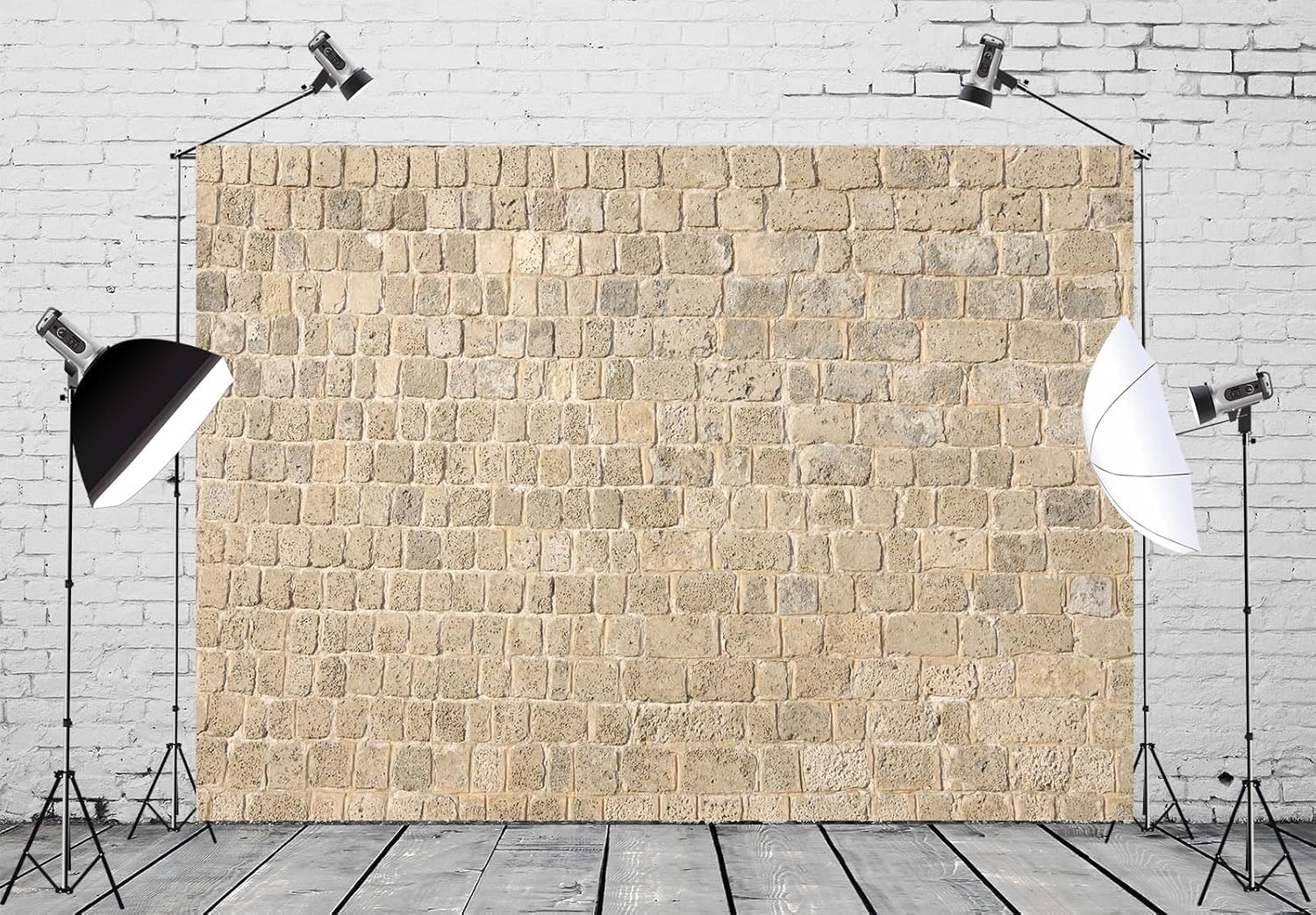 12x10ft Fabric Retro Rock Stone Wall Photography Backdrop Vintage Brick Background Home Decor Birthday Party Decoration Boy Kid Adult Artistic Portrait Photo Shooting Banner Studio Props