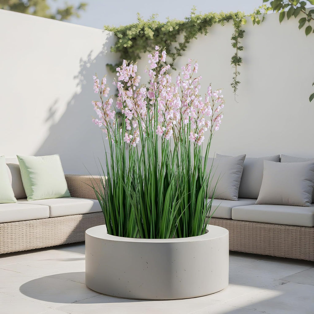Green Onions Home Decor Fake Plants Lily of The Valley Snake Plant Home DéCor Accents Artificial Grass Room Decor Artificial Plants Indoor Artificial Grass 47" 2PCS（Pink）