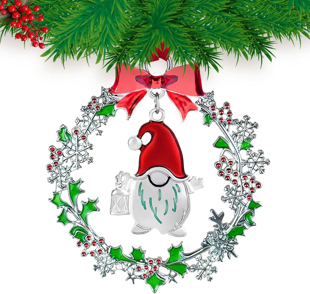 Christmas Ornaments 2025,Xmas Keepsake Pendant, Christmas Tree Ornament Handcrafted Metal DIY Hanging Craft Collectibles for Xmas Trees Home Party Party Gifts (Claus)