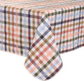 Heavy Duty Vinyl Tablecloth with Flannel Backing Waterproof Oil-Proof Plastic Table Cloth Stain-Resistant Wipeable Rectangle or Square Table Cover for Indoor and Outdoor (Color Checkered,60x84 Inch)