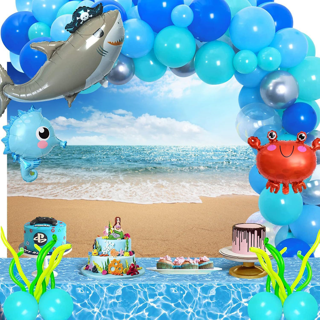 Baocicco 10x6.5ft Vinyl Backdrop Seaside Natural Landscape Photography Background Beautiful Island Surf Sand Beach Coastline Background Wedding Travel Summer Holiday Children Adults Portrait Prop
