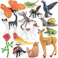 Realistic Animal Figurines Set,14PCS Assorted Insects, Birds, Mammals & Reptiles Figures for Kids Nature Exploration, Science Educational Toys, Desktop Decor, Learning Toy, Sensory Toys