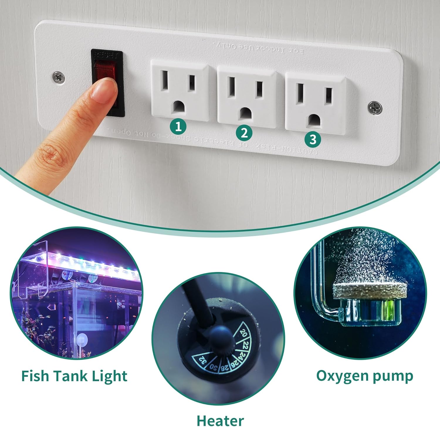 DWVO Heavy Duty Metal Aquarium Stand with Power Outlets, Cabinet for Fish Tank Accessories Storage - Suitable for 55-75 Gallon Fish Tank Stand, Turtle Tank, 860LBS Capacity, White & Walnut